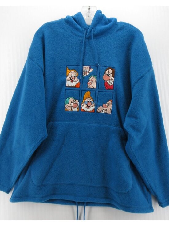 Disney Tops - VTG Disney Sweatshirt Medium Seven Dwarfs Fleece Embroidered Hoodie
